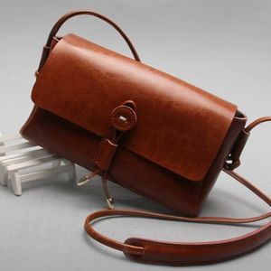 Leather handbag 2019 new one-shoulder diagonal